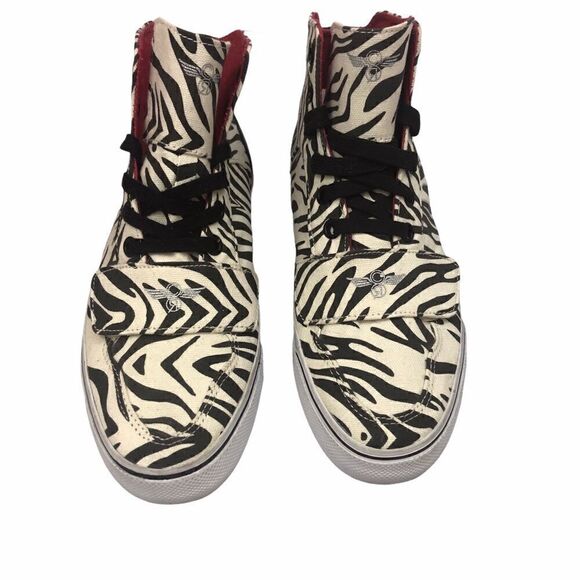 Men’s Creative Recreation Zebra Hi-tops - Picture 1 of 8